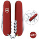 Складаний ніж Victorinox HUNTSMAN MAT червоний матовий лак 1.3713.M0007p - картинка, зображення, фото ножа