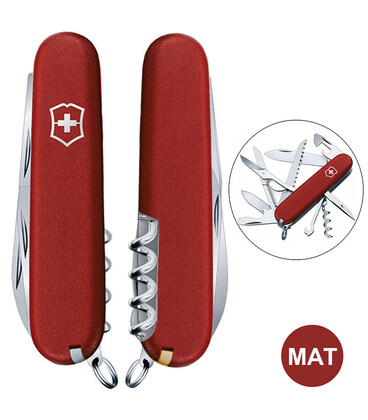 Складной нож Victorinox HUNTSMAN MAT красный матовый лак 1.3713.M0007p фото, картинка, изображение