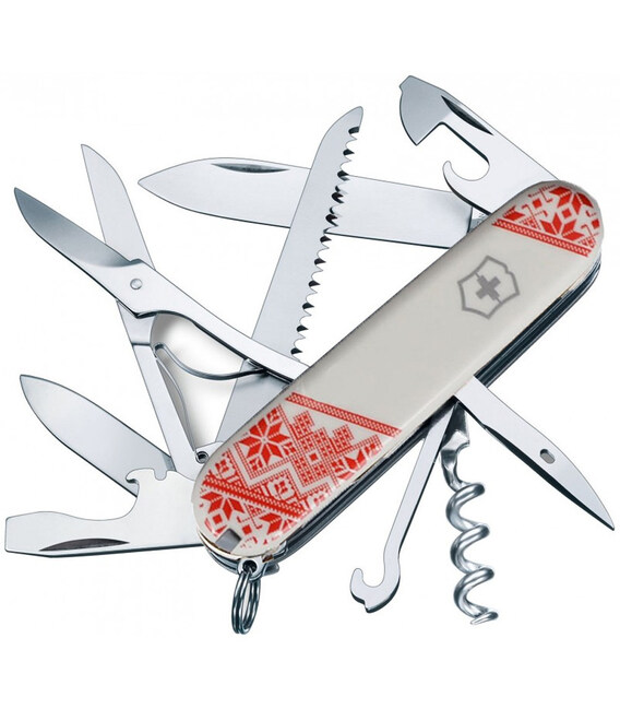 Складаний ніж Victorinox HUNTSMAN UKRAINE Вишиванка 1.3713.7_T0051r - картинка, зображення, фото ножа