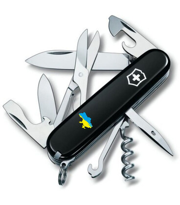 Складаний ніж Victorinox CLIMBER UKRAINE Мапа України синьо-жовт. 1.3703.3_T1166u картинка, зображення, фото