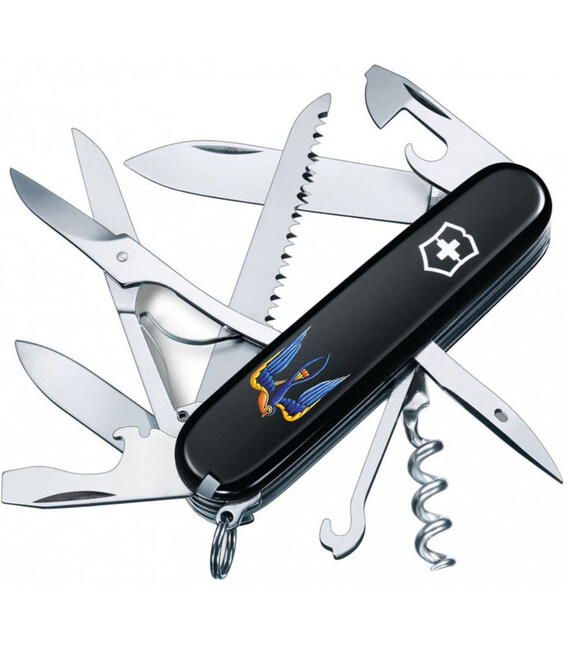Складной нож Victorinox HUNTSMAN UKRAINE Трезубец-Ласточка 1.3713.3_T1230u фото, картинка, изображение