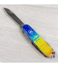 Складной нож Victorinox HUNTSMAN UKRAINE Желто-синий рисунок 1.3713.7.T3100pw фото, картинка, изображение