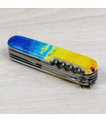 Складной нож Victorinox HUNTSMAN UKRAINE Желто-синий рисунок 1.3713.7.T3100pw фото, картинка, изображение