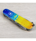 Складной нож Victorinox HUNTSMAN UKRAINE Желто-синий рисунок 1.3713.7.T3100pw фото, картинка, изображение