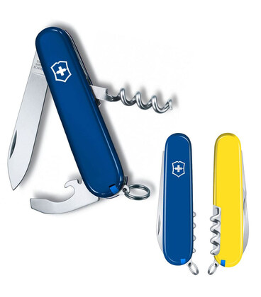 Складной нож Victorinox WAITER UKRAINE сине-желтый 0.3303.2.8 фото, картинка, изображение