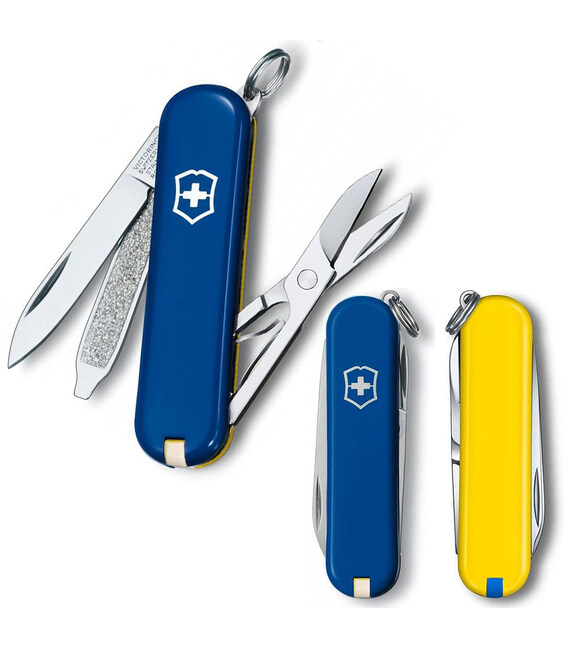 Складной нож Victorinox CLASSIC SD UKRAINE сине-желтый 0.6223.2.8 фото, картинка, изображение