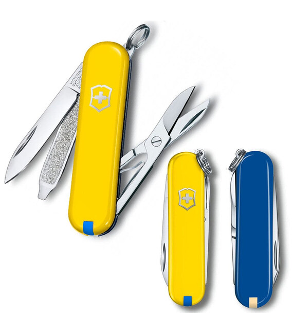 Складной нож Victorinox CLASSIC SD UKRAINE сине-желтый 0.6223.8G.2 фото, картинка, изображение