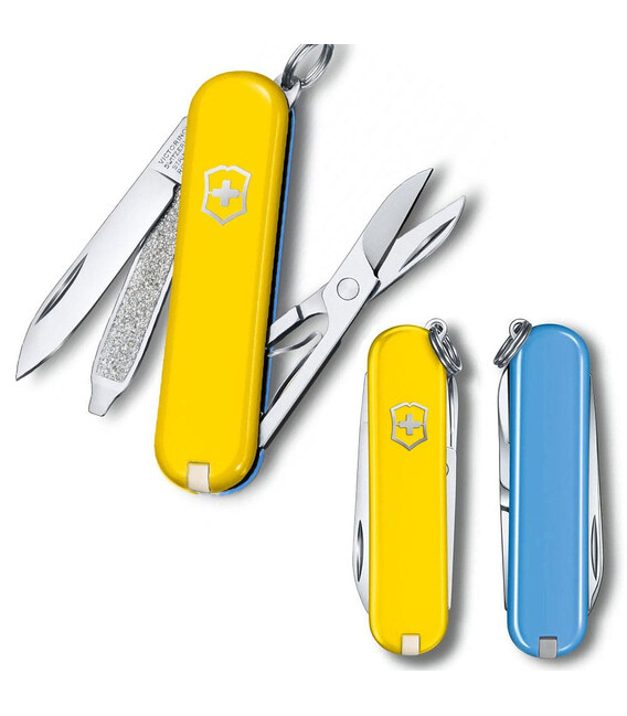Складной нож Victorinox CLASSIC SD UKRAINE желто-голубой 0.6223.8G.28 фото, картинка, изображение