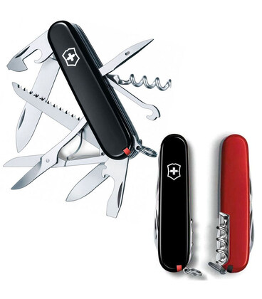 Складной нож Victorinox HUNTSMAN UKRAINE черно-красный 1.3713.3.1 фото, картинка, изображение