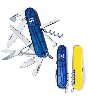 Складной нож Victorinox HUNTSMAN UKRAINE сине-желтый 1.3713.T2.8 фото, картинка, изображение