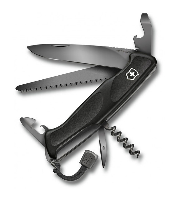 Складаний ніж Victorinox RANGER 55 GRIP Onyx Black 0.9563.C31P - картинка, зображення, фото ножа