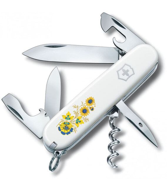 Складной нож Victorinox SPARTAN UKRAINE Цветы 1.3603.7_T1050u фото, картинка, изображение