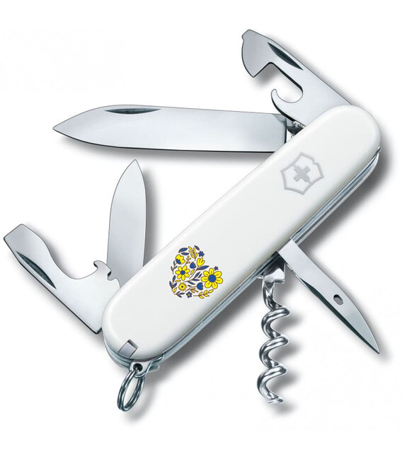 Складаний ніж Victorinox SPARTAN UKRAINE Квіткове серце 1.3603.7_T1247u - картинка, зображення, фото ножа