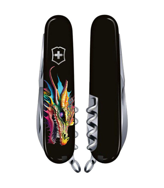 Складаний ніж Victorinox SPARTAN ZODIAC Яскравий дракон 1.3603.3.Z3330u - картинка, зображення, фото ножа