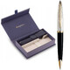 Набір Waterman CARENE Deluxe Black Lacquer GT BP (кулькова ручка + шкіряний чохол) картинка, зображення, фото