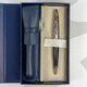 Набор Waterman CARENE Deluxe Black Lacquer GT BP (шариковая ручка + кожаный чехол) фото