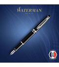 Набор Waterman EXPERT Black CT FP средний M (перьевая ручка + чехол) фото, картинка, изображение
