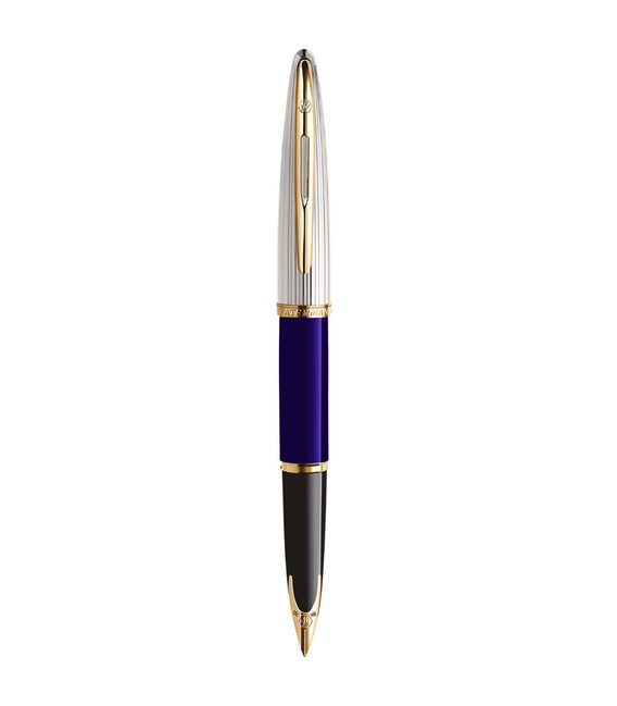Ручка перьевая Waterman CARENE Deluxe Blue Lacquer/Silver GT FP F 11 202 фото, картинка, изображение