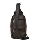 Рюкзак слінг шкіряний з передньою кишенею для телефону TARWA RC-6040-3md коричневий картинка, зображення, фото