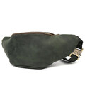 Шкіряна сумка на пояс бренду TARWA RE-3036-3md зелена, великий розмір картинка, зображення, фото
