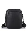 Чоловіча шкіряна сумка через плече чорна Tiding Bag SM8-9686-4A картинка, зображення, фото