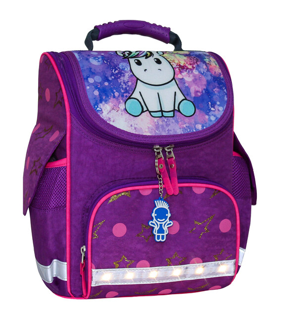 Рюкзак шкільний каркасний з ліхтариками Bagland Успіх 12 л. фіолетовий 428 (00551703) картинка, зображення, фото