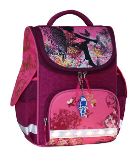 Рюкзак шкільний каркасний з ліхтариками Bagland Успіх 12 л. малиновий 389 (00551703) картинка, зображення, фото