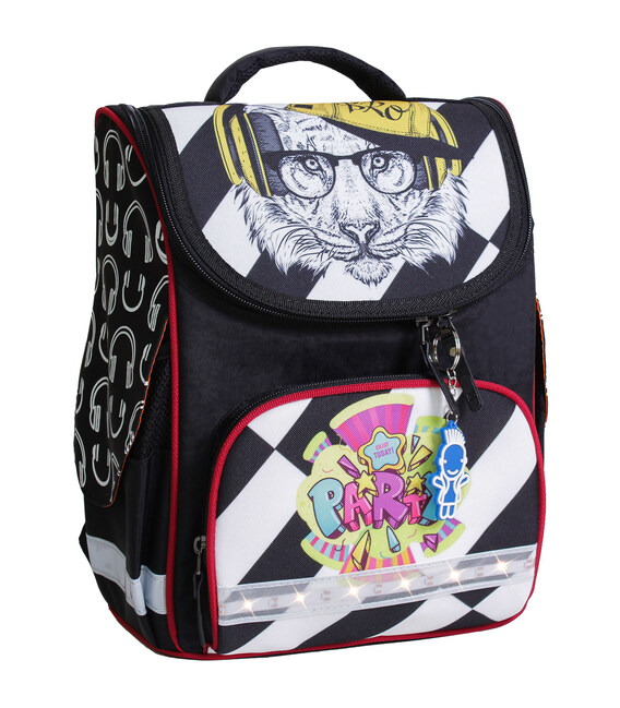 Рюкзак шкільний каркасний з ліхтариками Bagland Успіх 12 л. чорний 175k (00551703) фото, картинка, изображение