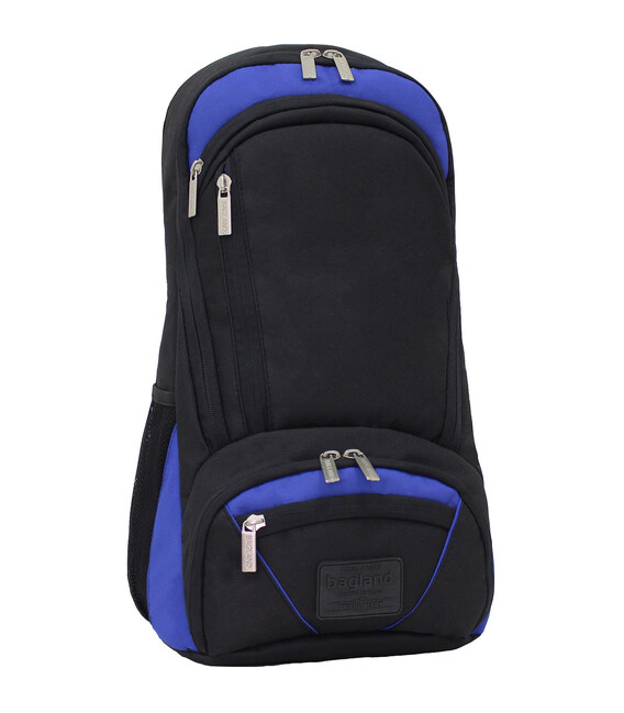 Рюкзак для ноутбука Bagland Granite 23 л. чорний/електрик (0012066) фото, картинка, изображение