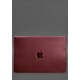 Кожаный чехол-конверт на магнитах для MacBook Pro 16" Бордовый Crazy Horse фото