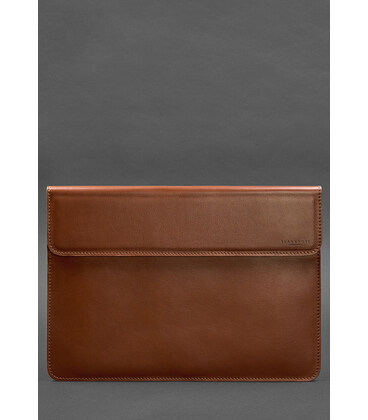 Шкіряний чохол-конверт на магнітах для MacBook Pro 16" Світло-коричневий картинка, зображення, фото