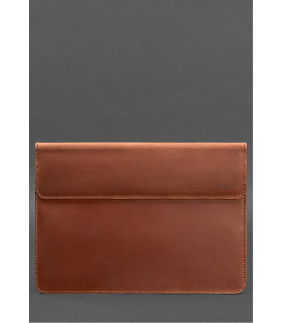 Кожаный чехол-конверт на магнитах для MacBook Pro 16" Светло-коричневый Crazy Horse фото, картинка, изображение