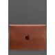 Шкіряний чохол-конверт на магнітах для MacBook Pro 16" Світло-коричневий Crazy Horse картинка, зображення, фото