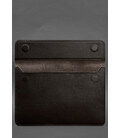Кожаный чехол-конверт на магнитах для MacBook Pro 16" Темно-коричневый фото, картинка, изображение