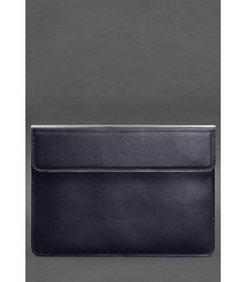 Шкіряний чохол-конверт на магнітах для MacBook Pro 16" Темно-синій картинка, зображення, фото
