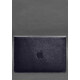 Кожаный чехол-конверт на магнитах для MacBook Pro 16" Темно-синий фото
