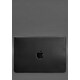 Кожаный чехол-конверт на магнитах для MacBook Pro 16" Черный Crazy Horse фото