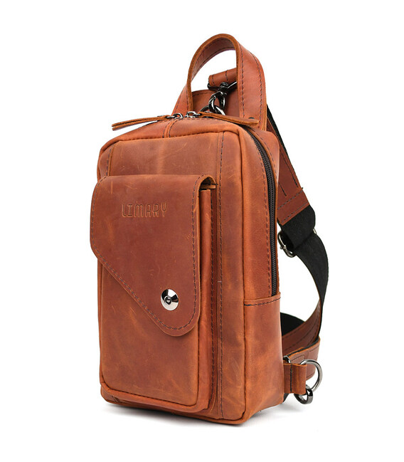 Чоловічий нагрудна сумка слінг рюкзак на одне плече Limary lim-910RB фото, картинка, изображение