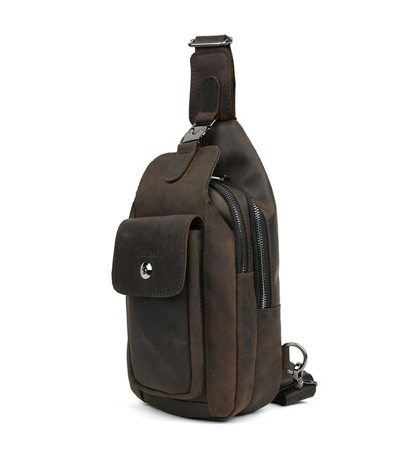 Модний рюкзак слінг на одну коричневу шлейку TARWA RC-4007-3md фото, картинка, изображение