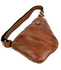 Чоловіча сумка-слінг через плече для лівші TARWA GB-6405-3md коньячна картинка, зображення, фото