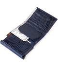 Картхолдер для мужчин в три сложения с автоматическим механизмом из натуральной кожи с тиснением под крокодила CANPELLINI 21935 