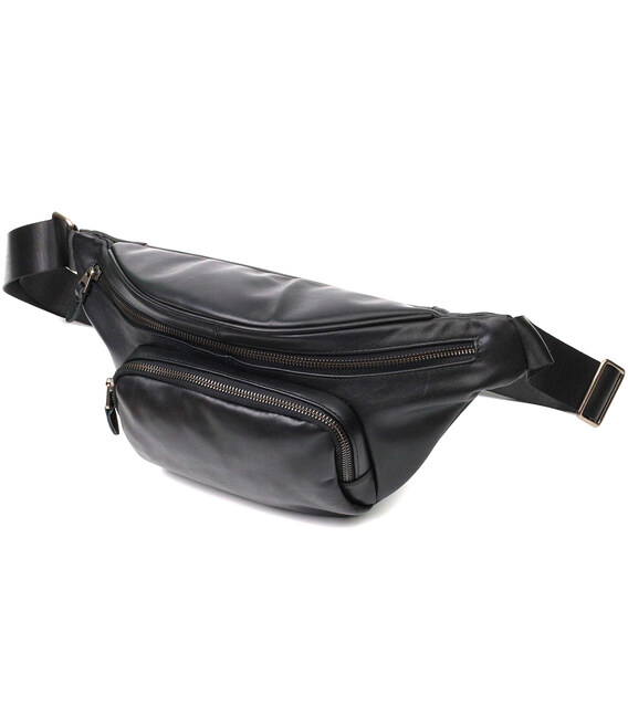 Уникальная мужская сумка через плечо из натуральной кожи SHVIGEL sale_15012 Черная фото, картинка, изображение