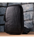 Невелика слінг сумка для чоловіків з натуральної шкіри Vintage sale_15105 Чорний картинка, зображення, фото