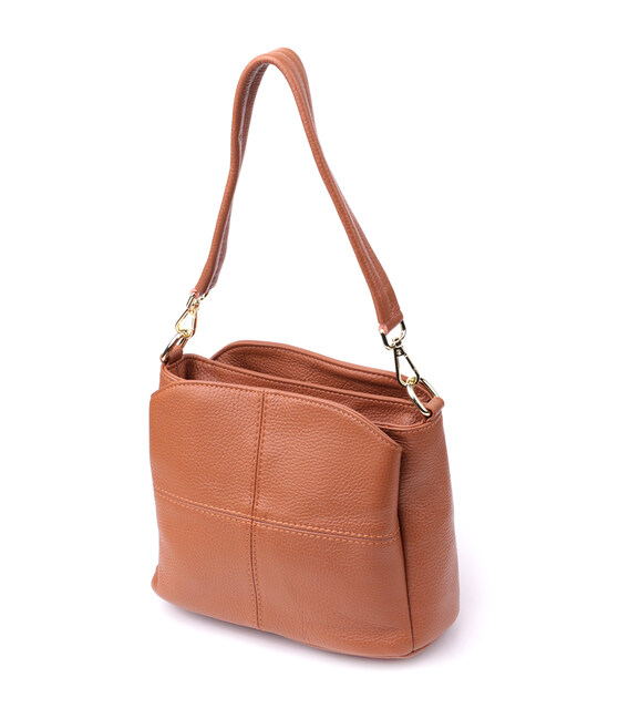 Чудова сумка жіноча з твердим дном з натуральної шкіри Vintage sale_15108 Рудий картинка, зображення, фото