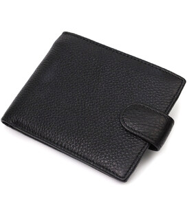 Горизонтальний чоловічий гаманець з натуральної шкіри Vintage sale_15019 Чорний картинка, зображення, фото