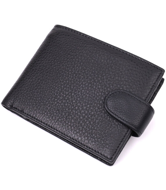 Горизонтальний гаманець для чоловіків з натуральної шкіри Vintage sale_15037 Чорний картинка, зображення, фото