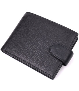 Горизонтальный кошелек для мужчин из натуральной кожи Vintage sale_15037 Черный фото, картинка, изображение