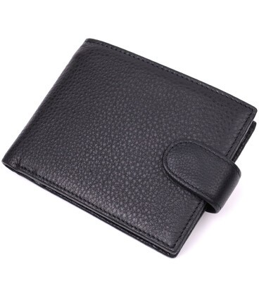 Горизонтальный кошелек для мужчин из натуральной кожи Vintage sale_15037 Черный фото, картинка, изображение