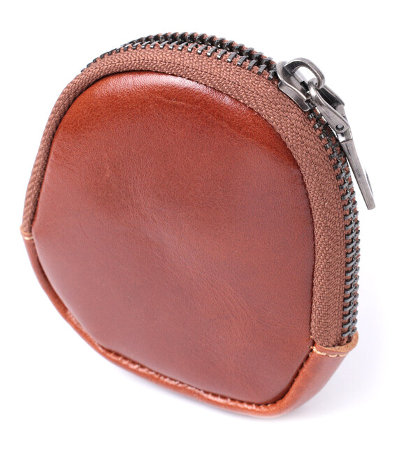 Компактный кошелек для монет из натуральной кожи Vintage sale_15080 Коричневый фото, картинка, изображение