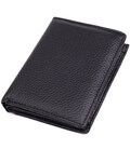 Удобный мужской кожаный кошелек в два сложения Vintage sale_15093 Черный фото, картинка, изображение